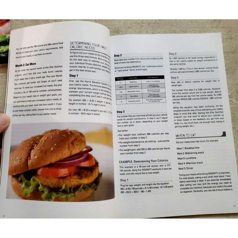Insanity Fitness Program Elite Nutrition Guide Book By Beachbody - Book Only